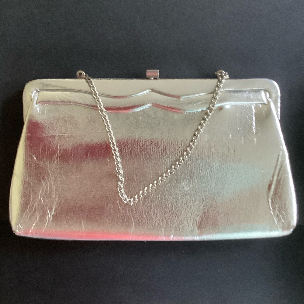 Vintage Silver Clutch Bag